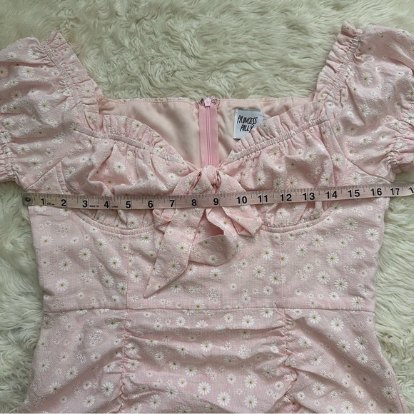 Princess Polly Dress Back To Paris Mini Ruffle Floral Pink 8 - Picture 10 of 12